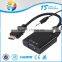 High end 1080p hdmi to vga cable video audio converter