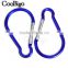 Colorful Aluminum Spring Carabiner Snap Hook Hanger Keychain Hiking Camping #FLQ186-10C(Mix-s)