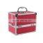 Cosmetic train case, factory direct sale cosmetic case and makeup box aluminium box, silver makeup case JH02