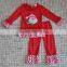 CHINA WHOLESALE CHEAP BABY RED STRIPE DRESS TOP CHRISTMAS BOUTIQUE OUTFITS