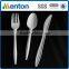 disposable plastic fork and spoon
