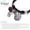 Fashion wax rope coir zinc alloy pendant necklace jewelry 2016 Valentine gift