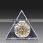 Wholesale k9 glass crystal engraved paper weight factory personalized crystal clock