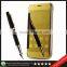 Samco Elegant Clear View Mirror Smart Wallet Leather Flip Case for Huawei G8