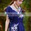 fashionable embroidory causual lady tunic top