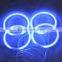 CCFL HALO rings light kits for honda jazz white blue led headlights 80mm full ring headlight for cars CCFL angel eyes