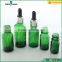 Green Glass Essential Oil sample Bottle with Aluminum Dropper wholesale