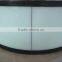 3d hotel interior design curved counter design/ reception desk