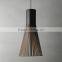 11.20-18 rings of aircraft plywood laminated birch slats conical shaped Black Ceiling Light