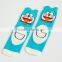 Children cotton socks goods wallpaper cartoon Doraemon pattern cotton blue funny patterned socks