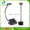 Black 3 LED extra-long flexible arm clamp led reading lamp for bed