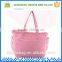 Microfiber high-capacity pink mommy diaper bag