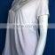 White V neck lace decoration custom shirt
