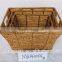 Old Vintage Large Woven Wood Wicker Laundry Basket/ Handles