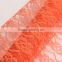 orange color lace fabric roll fro flower wrap