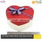 Graceful Ribbon Red Heart Shape Box For Jewelry