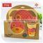 Dog pattern Eco- Friendly Children Bamboo Dinner Set