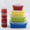 4 Pack Fashion Silicone Food Savers Food Storage Container Containers