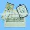 3pc pigment printing towel with fringe cheese holder set rooster design glove set