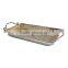 Galvanized Tin Drink Tray with Rope Handle