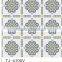 TJ-4100 Transparent emboossed tablecloth with golden & silver