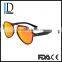 Custom Made Fashion Flat Top Red Lens Carbon Fiber Sunglasses