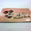 pink colorsynthetic jeans leather label for lady jeans