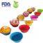 Durable fancy mini silicone cupcake liners