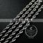20inch 3mm 316L stainless steel rhodium color necklace chain DIY jewelry supplies 1322038