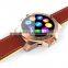luxury leather watch band bluetooth smart watch with compassfor IOS and android cell phone