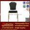 BH-L8313 Black fabric gold tube hotel dining chair used banquet chair