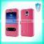 PU Magnetic Leather case with View Window case with Sleep funtion For Samsung S6