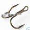 High carbon steel fishing treble hook