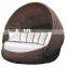 Outdoor wicker furniture garden sunbed rattan round bed