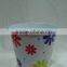 metal flower bucket with printing decoration
