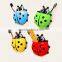 Cute Cartoon Ladybug Kids Wall Suction Cup Mount Toothbrush Box Travel Organizer Plastic Box Storage Organizer