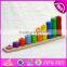 2017 New design preschool stacking blocks wooden baby toys W13D125