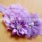 wholesale daisy handmade elastic shabby flower headband for baby