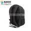 black nylon travel backpack laptop bag