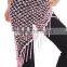 Hot selling triangle crochet belly dance hip scarf with paillettes