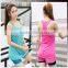 Ladies Yoga Custom Rash Vest Polyester Spandex Fitness Tank Tops For Gym Slimming