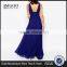 MGOO Hot Selling OEM/ODM Custom Logo Blue Maxi Dress Elegant Evening Vestidos Women Chiffon Clothing #25206029