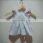 New Design Baby Princess Dress Infant Girl Plain White Wear Ruffle Sleeve Baby Boutique Clothing