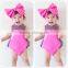 S33627W 2017 Summer Baby Girl Lace Flower Jumpsuit Princess Toddler Romper