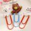 Planner clip nimal shape silica gel paper clip customizable cartoon clip