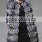 9 sections of Europe and United States selling the whole skin fox fur imitation fur vest women's long section sleeveless vest