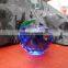 Beauty blue crystal apple ,crystal gift ,crystal Christmas Gift