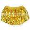 Festive metallic gold bloomers,bubble baby girl bloomers M5112004