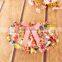 Yellow Cherry blossoms Floral Printed Ruffle Bloomer Baby Girls Diaper for Birthday