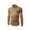 Fashion Brand Mens Shirt Long Sleeve Camisa Masculina Men's Clothing Casual Dress Shirts Solid Color Work Wear Men